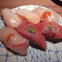 全席個室 鮨やハレの日 大宮東口駅前店 - つぶ貝・胡麻だれ真鯛・中トロ