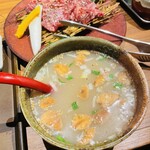 焼肉 牛山道 - スープチェンジ[ニンニク超人スープ](+250円)