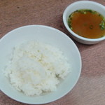 東華 - ライス、スープ