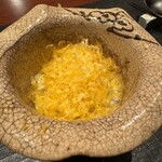 奈良屋町 青 - ミモレットチーズとシラスの茶碗蒸し