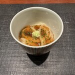 奈良屋町 青 - あん肝の細うどん