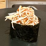 鮨屋 与兵衛 - 浜坂　せこ蟹軍艦　15°C / 30°C