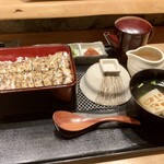 Unagika Shibafukuya - 大福うなぎ半々膳…半スタミナまぶし、肝吸、肝焼、頭焼