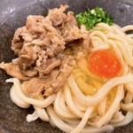 Yamashita Honki Udon - 牛肉釜玉うどん_¥1,080