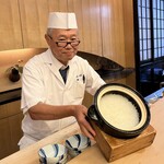 山玄茶 - 嬉しそうな大将。私まで嬉しくなります。