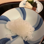 山玄茶 - 水分が飛ぶ前の煮え花。炊きたてのアルデンテ状態のご飯をまずは何もつけずにいただく幸せ。