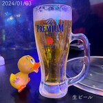 ホンスチュクミ 道頓堀店 - ☺︎神泡のザ・プレミアム・モルツ生(中) ¥500