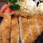 Tonkatsu Ando Suteki Okada - 岡田のチキンカツ定食、味噌汁無し950円（13.12）