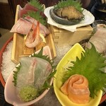 ふじ丸 - お刺身魚三昧定食鮑入り2180円