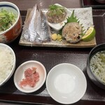 木更津庵 - あじ三昧御膳とミニネギトロ丼