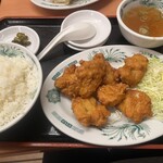 日高屋 - 唐揚げ定食