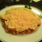 たいめいけん - オムレツを切って広げたところ