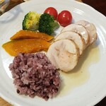 キッチン ブルー グローブ - ご飯を乗せます