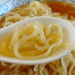 喜一 - 曽我製麺の中太麺