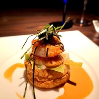 KAZAN - ⚫生雲丹と直火帆立貝のミルフィーユ