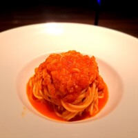 KAZAN - ⚫有機野菜のフェデリーニ
                    渡りがにと白菜のトマトソースパスタ