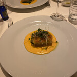 ristorante della collina - お魚料理　鮮魚のカダイフ包み焼き　オマール海老のソース