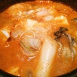 東京純豆腐 - 牡蠣スンドゥプ。寒いから沁みます♪
