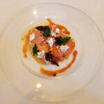 Restaurant LE MiDi - Hors-d'œuvre　パルマ産生ハムと洋梨の前菜