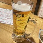 焼きもの家 慶 - 泡のないクリアな生ビール^_^