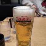 大戸屋 - 生ビールアサヒスーパードライ中ジョッキ￥350