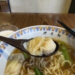 Manyouken Wantammen Andohonkonyamuchadainingu - 醤油海老入りワンタン麺セット