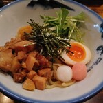 AFURI - 甘露つけ麺(並)冷盛り&真空手もみ麺&角煮チャーシュー。