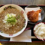 笑旨からあげ富や xx - 笑旨 醤油ラーメン（からあげ、ごはん付）