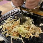 Okonomiyaki Jamon - もんじゃのヘラさばき