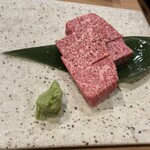 ホルモン焼肉 肉の大山 - 特上カイノミの計り売り