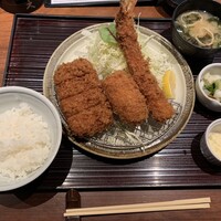とんかつ まい泉 青山本店 - 黒豚とんかつと海鮮ミックスフライ膳 2,650円