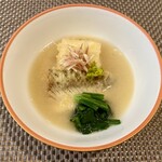 御料理 ひさまつ - 炊き合わせ 胡麻豆腐 かます