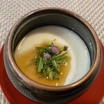 先付け 鱈の白子蒸し