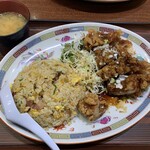 大阪王将 高井田店 - 油淋鶏炒飯セット