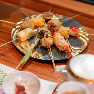 Enjoy the charm of Itoshima. Light and unique Fried Skewers