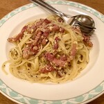 玉子とチーズとベーコンのスパゲッティ