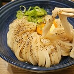 うどん 慎 - 温しょう油 +バター・ペッパー つまんでご卵 +濃密芋天　1,580円