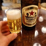 昭和居酒屋 まるた酒場 - 瓶ビールはアサヒのマルエフとサッポロの赤星が選択可能姉妹 202401