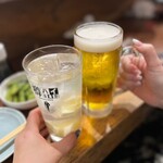 Shimuraho-Ru - まずは生ビールとレモンサワーで乾杯♪
                        ♪(*^^)o∀*∀o(^^*)♪