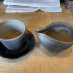 梅花亭 - つけ麺 並(200g)
レアチャーシュー皿盛り(5枚)

割りスープ