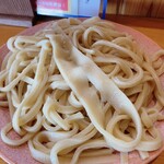 230204638 - 肉汁うどん 大盛    うどん　一反木綿まではいきませんがぶっというどんが一本載ってます