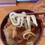 230204642 - 肉汁にうどんを浸したところ