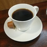 キッチン ブルー グローブ - ホットコーヒーのアップ