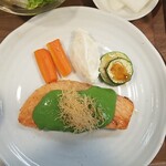 キッチン ブルー グローブ - 上から、今日も彩り鮮やかです