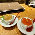 1CHIGO - お通しからしてめちゃくちゃ豪華。