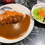 ケーツーカレーハウス - チキンカツカレー　サラダセット　650円