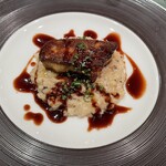 ビストロミモザ - フォアグラのリゾット。もう、これまじうまい