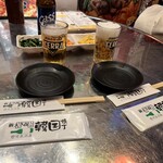 新大久保韓国横丁 ホンデポチャ - お通し&ビール