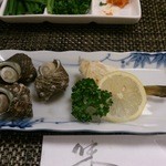 虹河 - 殻に角がないから瀬戸内海のサザエと焼きふく