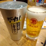 Ebisushoutemminamininishigo - 生ビールとデカレモンサワー